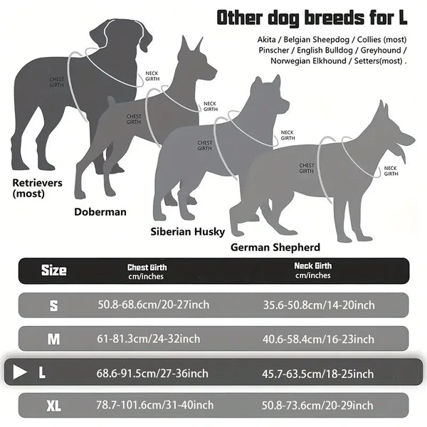 Heavy Duty Tactical Dog Harness  No-Pull Vest for Large Breeds